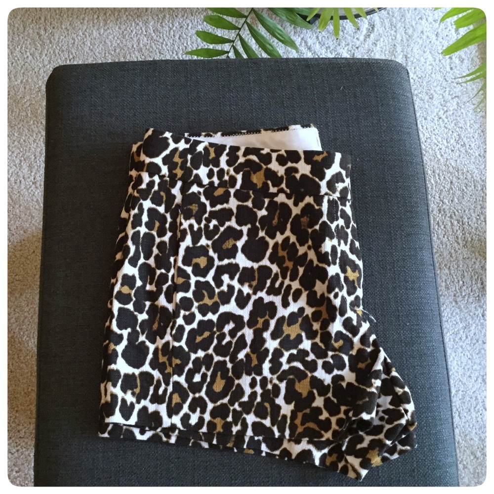 J. Crew Cheetah Print Chino Shorts